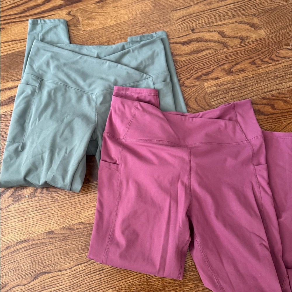Green and Pink Leggings Set
